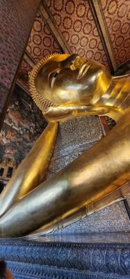 Wat Pho Temple today was both beautiful and educational.  Also known as the Temple of the Reclining Buddha.  Was built i