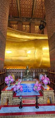 Wat Pho Temple today was both beautiful and educational.  Also known as the Temple of the Reclining Buddha.  Was built i