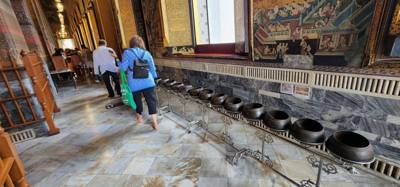 Wat Pho Temple today was both beautiful and educational.  Also known as the Temple of the Reclining Buddha.  Was built i