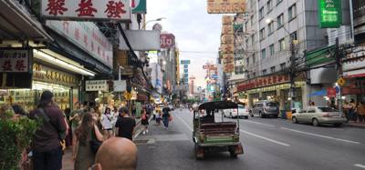 After the trip by boat in the canal was the trip by tuk tuk.  Cars and motorcycles get so close lol.  Keep your arms ins