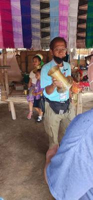 Got to experience the Padong people of Thailand this afternoon.  Also known as the Long Neck Karan people.  Our tour gui