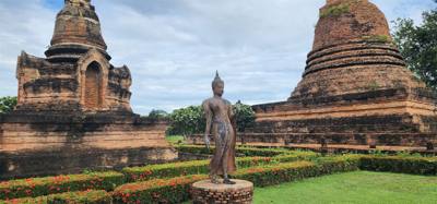 Spent the morning exploring the ruins of old Sukhothai. Several ancient temples. Udom brought us here in the morning b