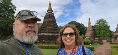 Spent the morning exploring the ruins of old Sukhothai. Several ancient temples. Udom brought us here in the morning b