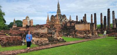 Spent the morning exploring the ruins of old Sukhothai. Several ancient temples. Udom brought us here in the morning b