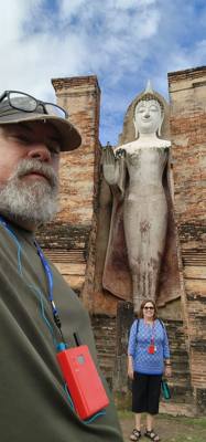 Spent the morning exploring the ruins of old Sukhothai. Several ancient temples. Udom brought us here in the morning b