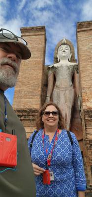 Spent the morning exploring the ruins of old Sukhothai. Several ancient temples. Udom brought us here in the morning b