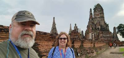 We've gone from the pretty modern temples to the ancient ones.  Losing wars means your temples get destroyed.  The heads