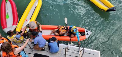 First stop on the island hopping tour of Phuket was a canoe tour of some caves.  Tried to catch pics of everyone.