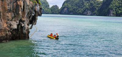 First stop on the island hopping tour of Phuket was a canoe tour of some caves.  Tried to catch pics of everyone.