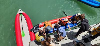 First stop on the island hopping tour of Phuket was a canoe tour of some caves.  Tried to catch pics of everyone.