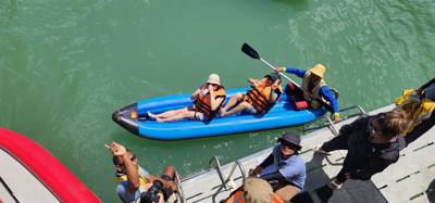 First stop on the island hopping tour of Phuket was a canoe tour of some caves.  Tried to catch pics of everyone.