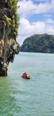 First stop on the island hopping tour of Phuket was a canoe tour of some caves.  Tried to catch pics of everyone.