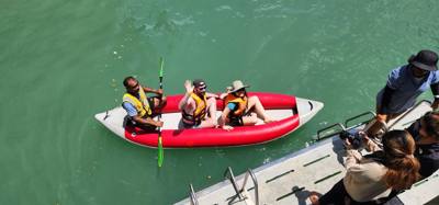 First stop on the island hopping tour of Phuket was a canoe tour of some caves.  Tried to catch pics of everyone.
