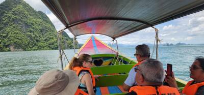 Second stop on the Phuket Island hopping tour was Koh Panyee village.  We got off of our larger boat for a smaller more 