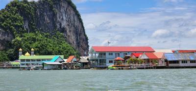 Second stop on the Phuket Island hopping tour was Koh Panyee village.  We got off of our larger boat for a smaller more 