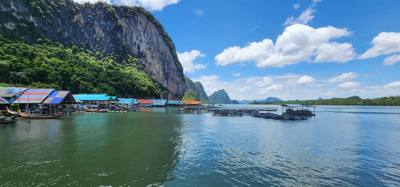 Second stop on the Phuket Island hopping tour was Koh Panyee village.  We got off of our larger boat for a smaller more 