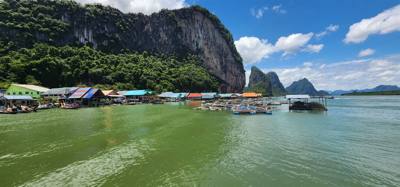 Second stop on the Phuket Island hopping tour was Koh Panyee village.  We got off of our larger boat for a smaller more 