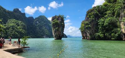 This is what I've been waiting for.  I've wanted to shoot photos of this island and that rock pillar in the ocean for a 