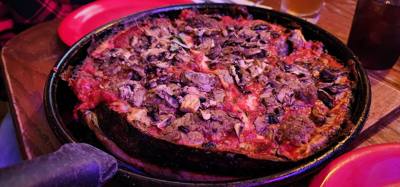 Hey Mindee, I think this is better than Lou Malnatis!  Not sure where Julie found this place but dang it was good.