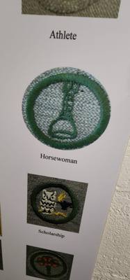 I think Julie automatically gets this girl scout patch.