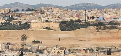 Views from the South Tower in Fes.  You can see all three parts off the city from here.