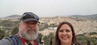 Views from the South Tower in Fes.  You can see all three parts off the city from here.
