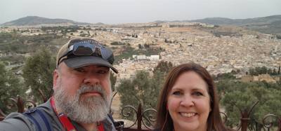 Views from the South Tower in Fes.  You can see all three parts off the city from here.