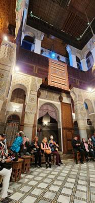Shopping and lunch in the Fes Medina market.  Super crowded.  A few high pressure sales folks.  Lots to look at. Julie a