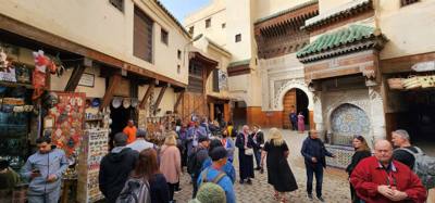 Shopping and lunch in the Fes Medina market.  Super crowded.  A few high pressure sales folks.  Lots to look at. Julie a