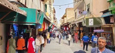 Shopping and lunch in the Fes Medina market.  Super crowded.  A few high pressure sales folks.  Lots to look at. Julie a