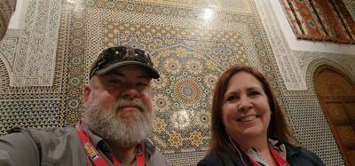 Architecture, paintings, woodwork and other interesting and beautiful things in the Fes Medina market.
