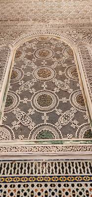 Architecture, paintings, woodwork and other interesting and beautiful things in the Fes Medina market.