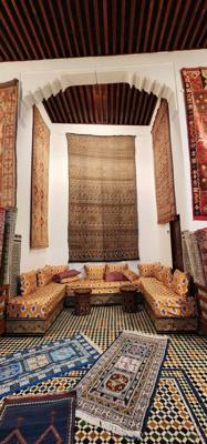 Architecture, paintings, woodwork and other interesting and beautiful things in the Fes Medina market.