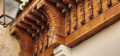 Architecture, paintings, woodwork and other interesting and beautiful things in the Fes Medina market.