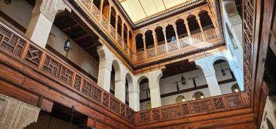 Architecture, paintings, woodwork and other interesting and beautiful things in the Fes Medina market.