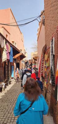 Shopping the Medina in Marrakech.  Sensory overload.  Apparently it's WAAAY more intense at night.