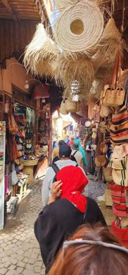 Shopping the Medina in Marrakech.  Sensory overload.  Apparently it's WAAAY more intense at night.