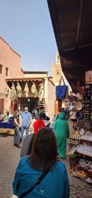 Shopping the Medina in Marrakech.  Sensory overload.  Apparently it's WAAAY more intense at night.