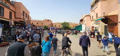 Shopping the Medina in Marrakech.  Sensory overload.  Apparently it's WAAAY more intense at night.