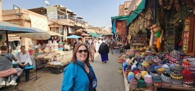 Shopping the Medina in Marrakech.  Sensory overload.  Apparently it's WAAAY more intense at night.