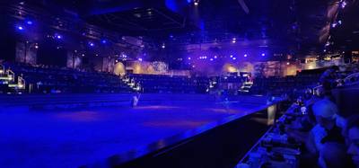 Ended the last night in the Ozarks/Branson at Dolly's Stampede.  Front row seats right by the action too.  Don't be jell