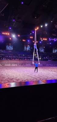 Ended the last night in the Ozarks/Branson at Dolly's Stampede.  Front row seats right by the action too.  Don't be jell