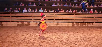 Ended the last night in the Ozarks/Branson at Dolly's Stampede.  Front row seats right by the action too.  Don't be jell
