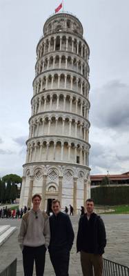 Wow!  Pisa!  You get off the train and walk a path through shops, cafes, larger restaurants, town squares and then cross