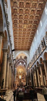 Wow!  Pisa!  You get off the train and walk a path through shops, cafes, larger restaurants, town squares and then cross