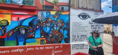 Next on the art day visits was an area with afro-cuban art.  Much inspired by the Cuban version of Santeria.  Very inter