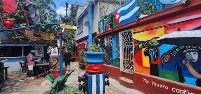 Next on the art day visits was an area with afro-cuban art.  Much inspired by the Cuban version of Santeria.  Very inter