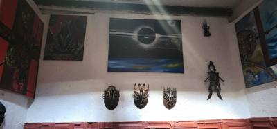 Next on the art day visits was an area with afro-cuban art.  Much inspired by the Cuban version of Santeria.  Very inter