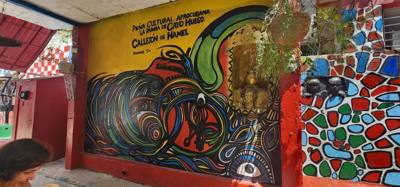 Next on the art day visits was an area with afro-cuban art.  Much inspired by the Cuban version of Santeria.  Very inter