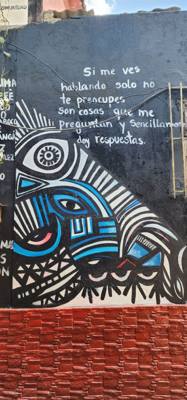 Next on the art day visits was an area with afro-cuban art.  Much inspired by the Cuban version of Santeria.  Very inter